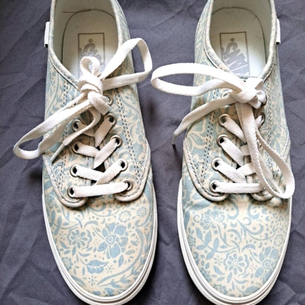 VANS light blue pastel floral